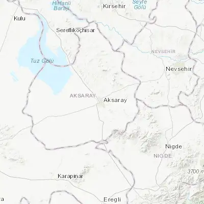 Map showing location of Aksaray (38.372550, 34.025370)