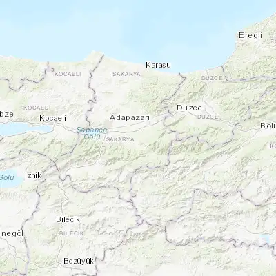 Map showing location of Akyazı (40.685000, 30.622220)