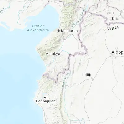 Map showing location of Altınözü (36.115540, 36.248270)