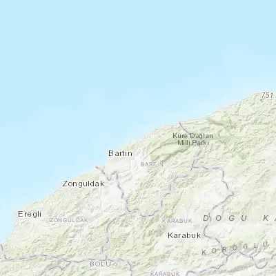 Map showing location of Amasra (41.746330, 32.386330)