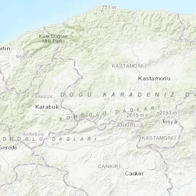Map showing location of Araç (41.242220, 33.327670)
