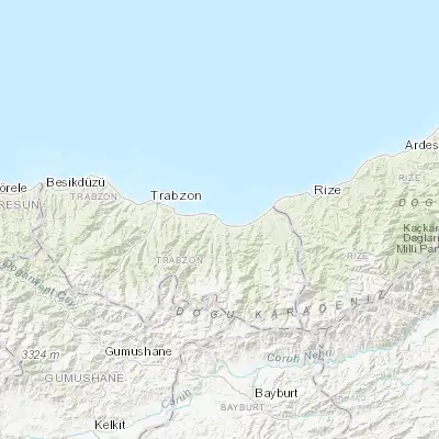 Map showing location of Araklı (40.938540, 40.058420)
