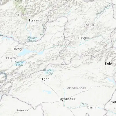 Map showing location of Arıcak (38.563400, 40.124800)