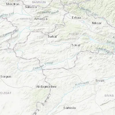 Map showing location of Artova (40.115780, 36.300100)