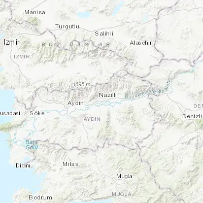 Map showing location of Atça (37.888590, 28.215280)