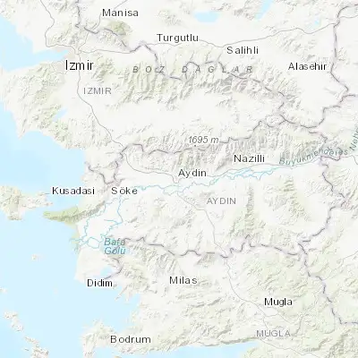 Map showing location of Aydın (37.845010, 27.839630)