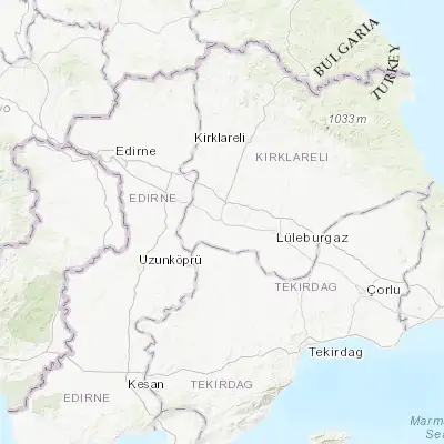 Map showing location of Babaeski (41.432500, 27.093060)