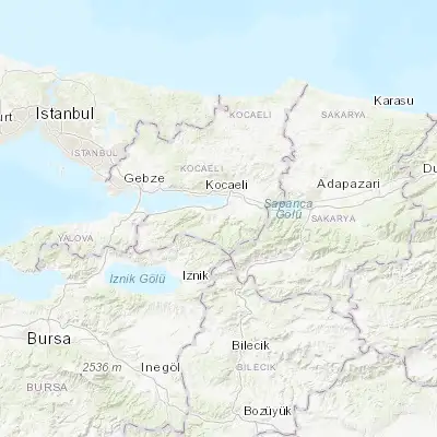 Map showing location of Bahçecik (40.668100, 29.914780)