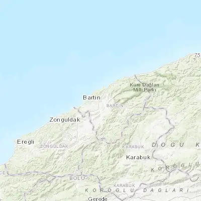 Map showing location of Bartın (41.635830, 32.337500)