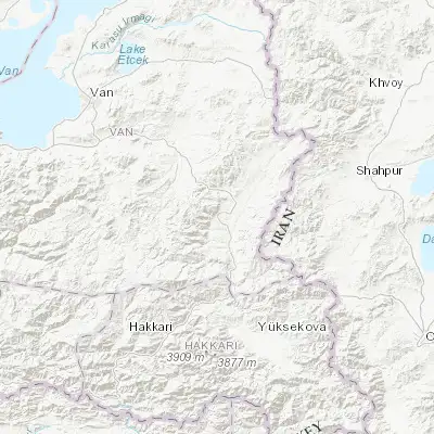 Map showing location of Başkale (38.045260, 44.017180)