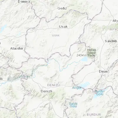 Map showing location of Bekilli (38.231050, 29.419700)