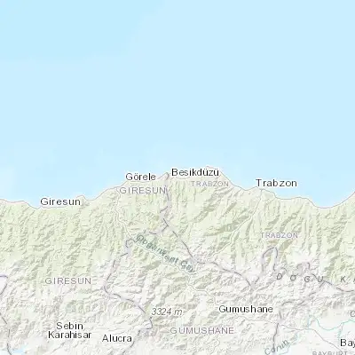 Map showing location of Beşikdüzü (41.052020, 39.232940)