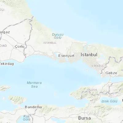 Map showing location of Beylikdüzü (40.982000, 28.639900)
