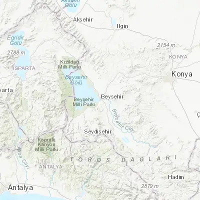Map showing location of Beyşehir (37.677350, 31.724580)