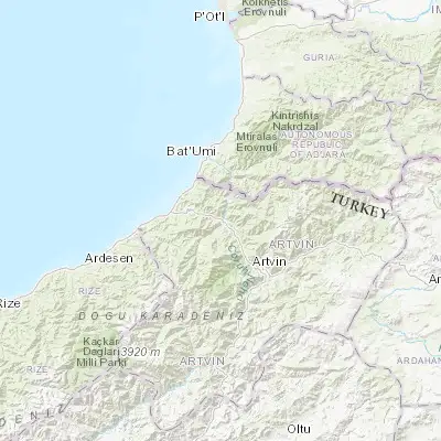 Map showing location of Borçka (41.357920, 41.665790)