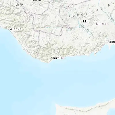 Map showing location of Bozyazı (36.108200, 32.961130)