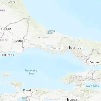 Map showing location of Büyükçekmece (41.020720, 28.585020)