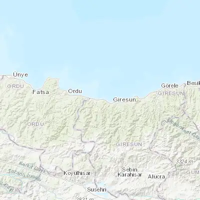 Map showing location of Bulancak (40.938050, 38.231480)