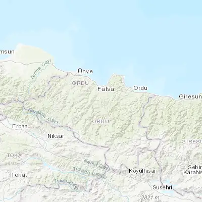 Map showing location of Çamaş (40.902000, 37.527860)