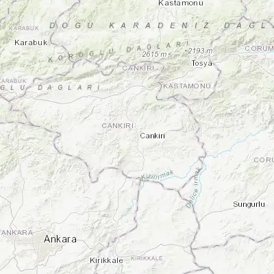Map showing location of Çankırı (40.599950, 33.615300)