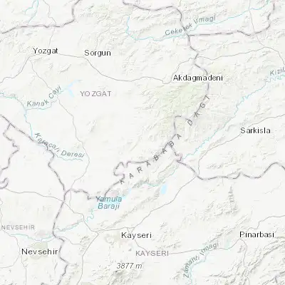 Map showing location of Çayıralan (39.302780, 35.643890)