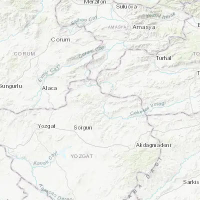 Map showing location of Çekerek (40.073060, 35.494720)