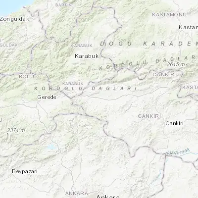 Map showing location of Çerkeş (40.811640, 32.893580)