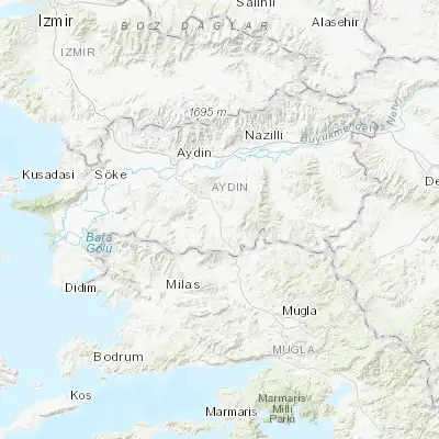 Map showing location of Çine (37.612660, 28.059120)