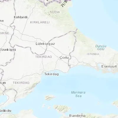 Map showing location of Çorlu (41.159170, 27.800000)