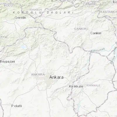 Map showing location of Çubuk (40.238610, 33.032220)