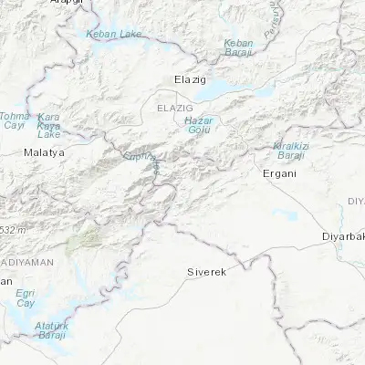Map showing location of Çüngüş (38.207980, 39.285540)