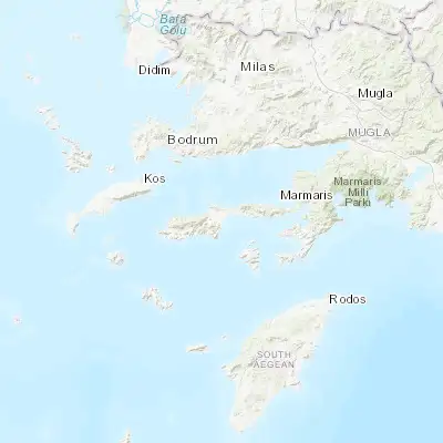 Map showing location of Datça (36.737780, 27.684170)