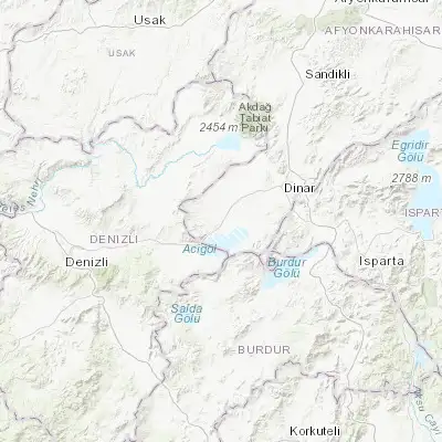 Map showing location of Dazkırı (37.918610, 29.860560)