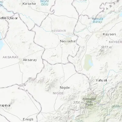 Map showing location of Derinkuyu (38.375100, 34.734190)