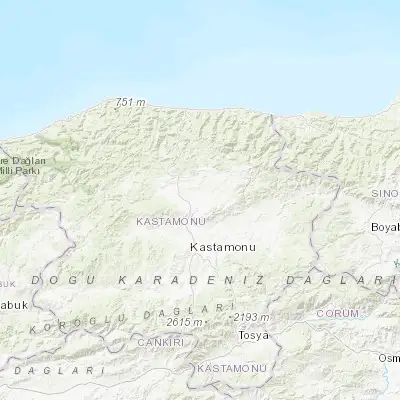 Map showing location of Devrekani (41.603030, 33.839220)