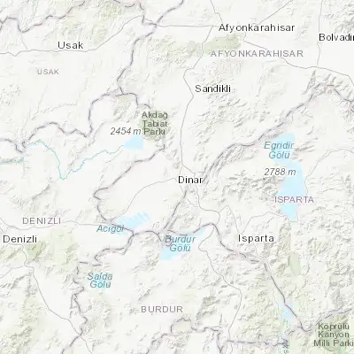 Map showing location of Dinar (38.065000, 30.165570)
