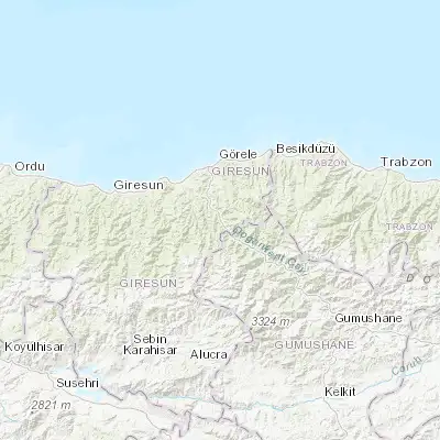 Map showing location of Doğankent (40.807500, 38.917220)