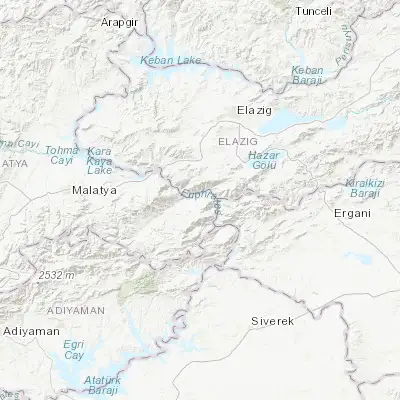 Map showing location of Doğanyol (38.307460, 39.034310)