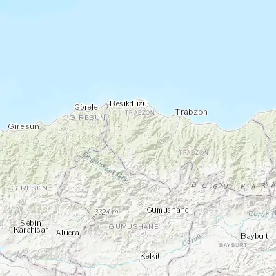 Map showing location of Düzköy (40.874610, 39.415360)