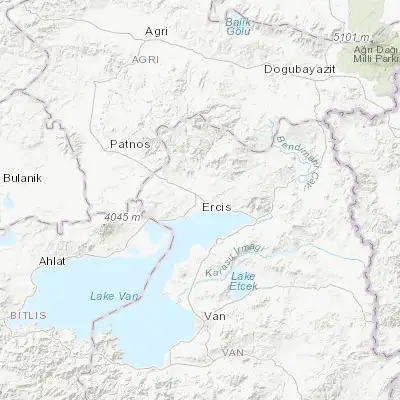Map showing location of Erciş (39.025870, 43.359640)