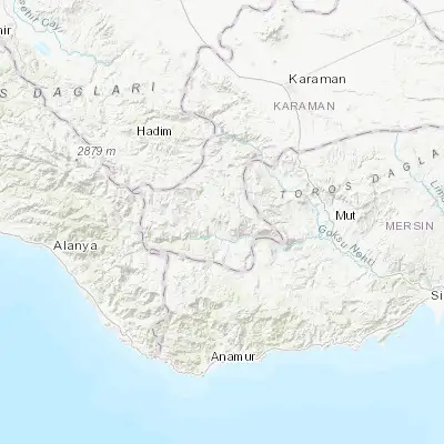 Map showing location of Ermenek (36.640430, 32.891790)