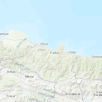 Map showing location of Fatsa (41.027780, 37.501390)