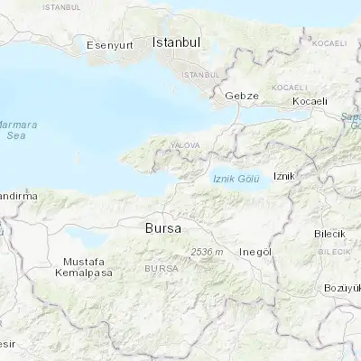 Map showing location of Gemlik (40.430940, 29.159690)