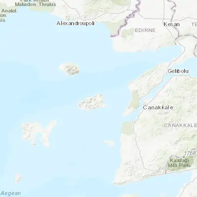 Map showing location of Gökçeada (40.201070, 25.909020)
