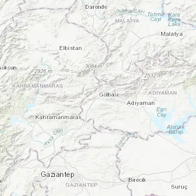 Map showing location of Gölbaşı (37.783610, 37.636670)