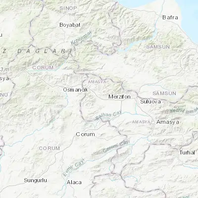 Map showing location of Gümüşhacıköy (40.873060, 35.214720)