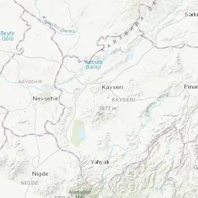 Map showing location of Hacılar (38.646310, 35.449370)