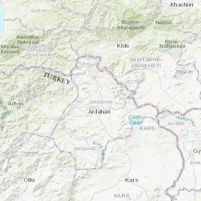 Map showing location of Hanak (41.233440, 42.840370)