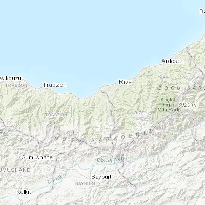 Map showing location of Hayrat (40.885300, 40.364950)