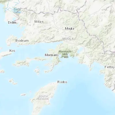 Map showing location of İçmeler (36.798590, 28.226350)